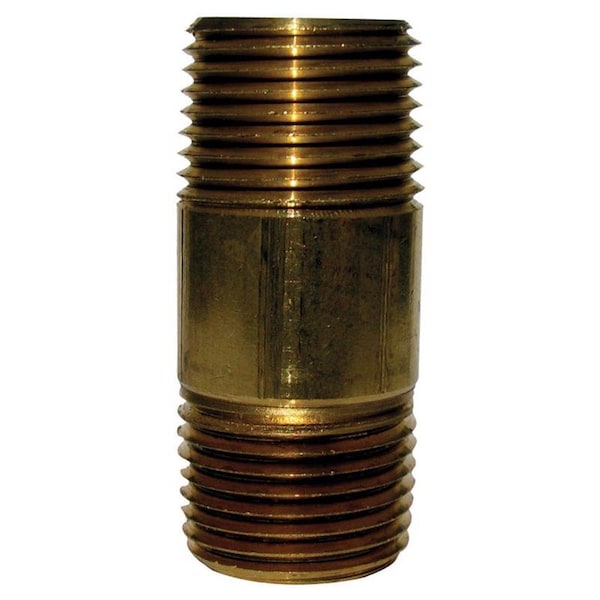Homeplus+ ATC 1/4 in. MPT X 1/4 in. D MPT Yellow Brass Nipple 3-1/2 in. L 6JC126300201024 - main